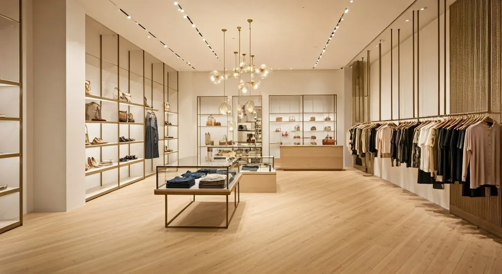 Luxury Interior of a Modern Minimalist Boutique Store